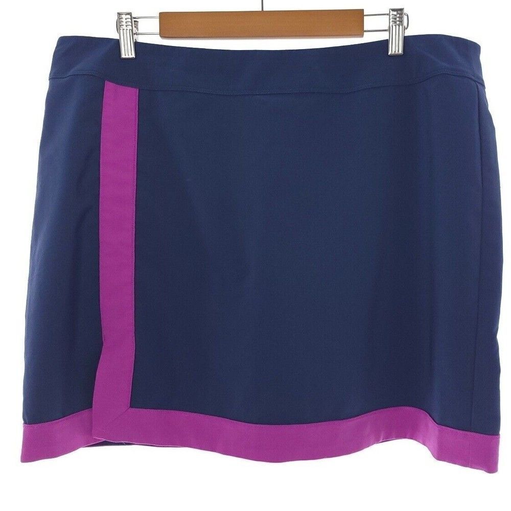 Adidas Tour Geo Golf Skort Navy Blue Purple Womens Size XL